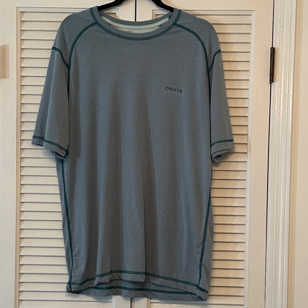 Orvis Men's Blue Short Sleeve Tee